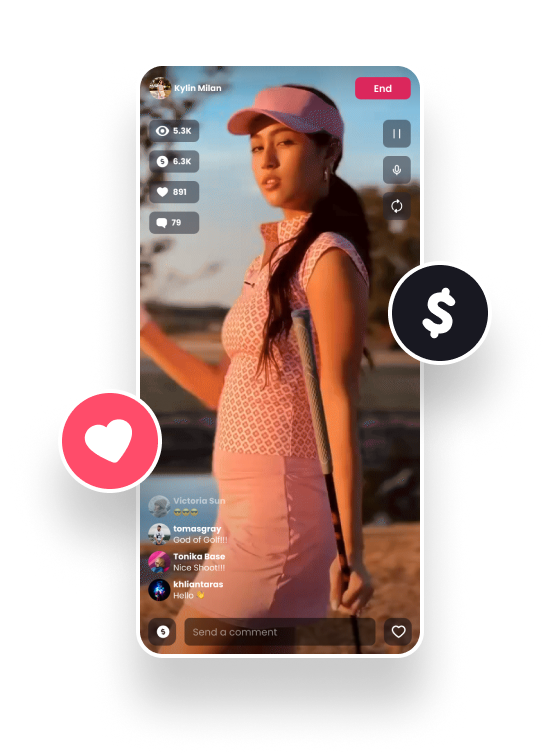 Streaming phone mockup